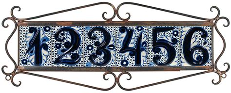 Wrought Iron Address Tile Holders 